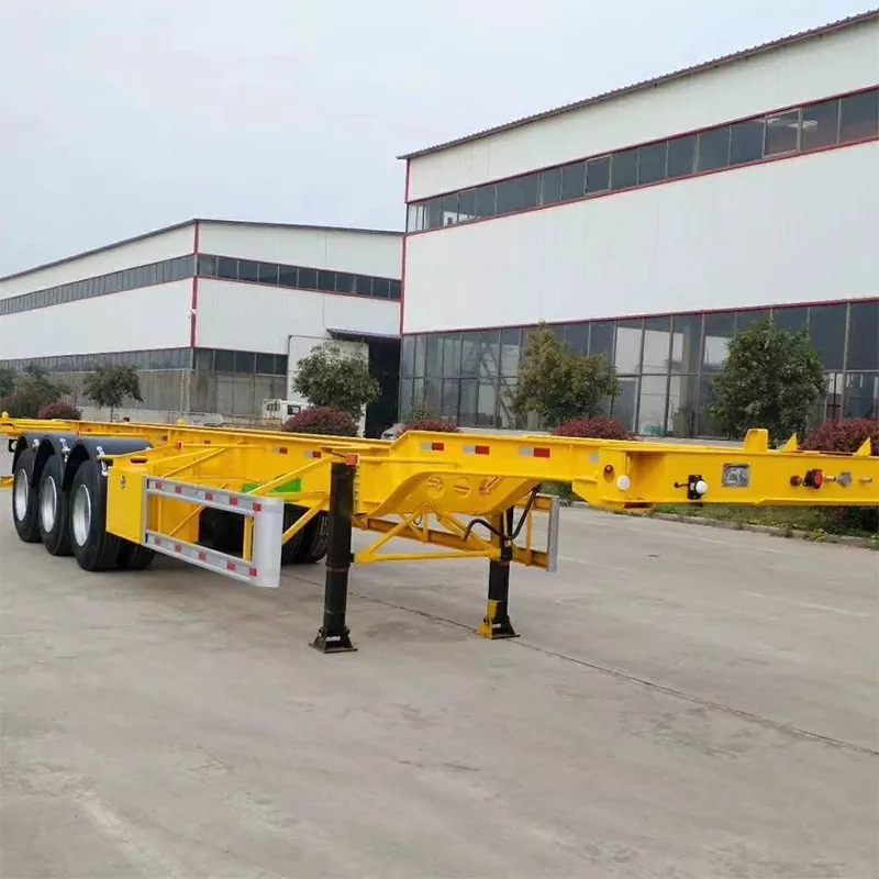 Low Bed Skeleton Container Semi-trailer
